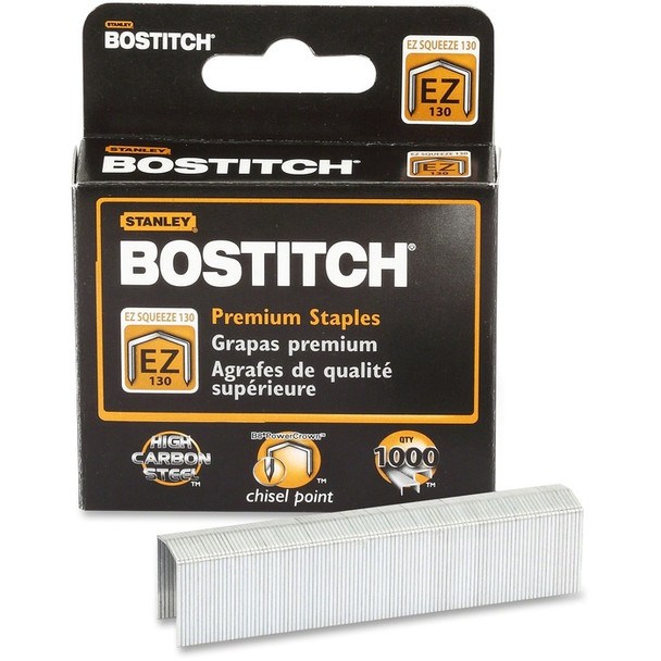 Bostitch EZ Squeeze 130 Premium Staples - 1000 / Box (BOSSTCR130XHC)