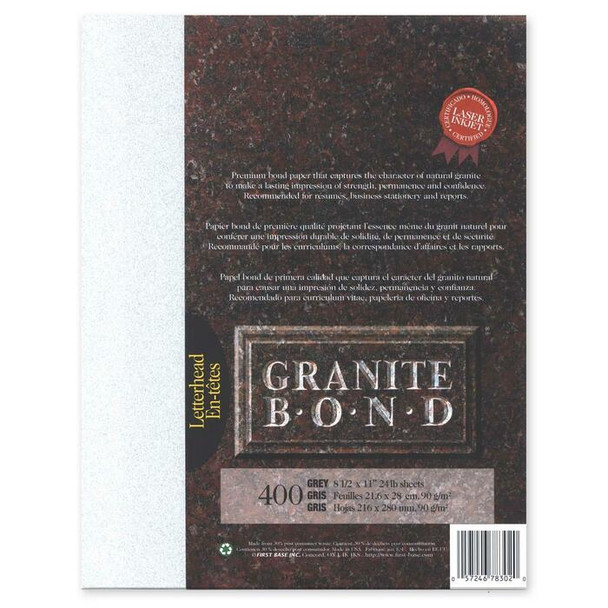 First Base Granite Bond Laser Print Laser Paper - 400 / Pack (FST78302)