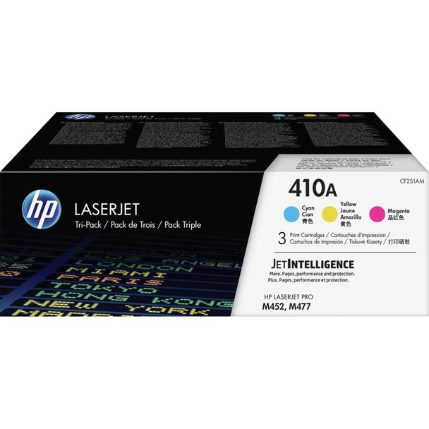 HP 410A (CF251AM) Toner Cartridge - Cyan, Magenta - 3 / Box (HEWCF251AM)