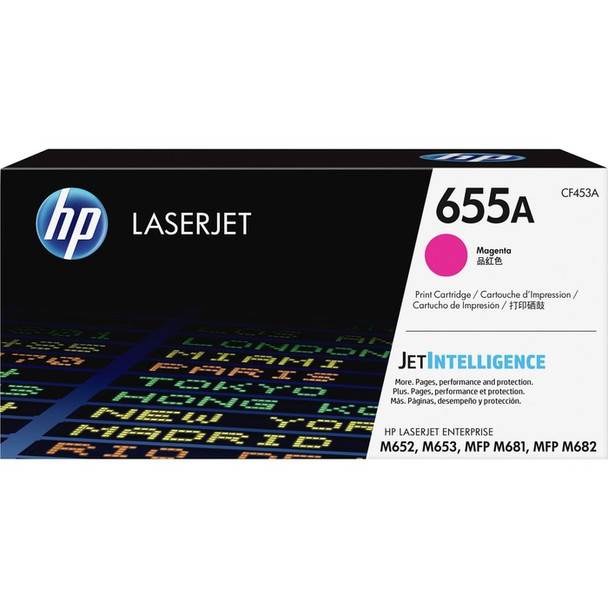 HP 655A (CF453A) Toner Cartridge - Magenta - 1 Each (HEWCF453A)