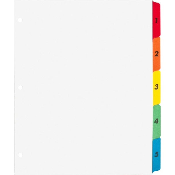 Business Source Table of Content Quick Index Dividers - 5 / Set (BSN21900)