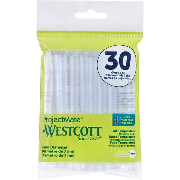 Westcott All Temperature Mini Glue Sticks - 30 / Pack (ACM16837)