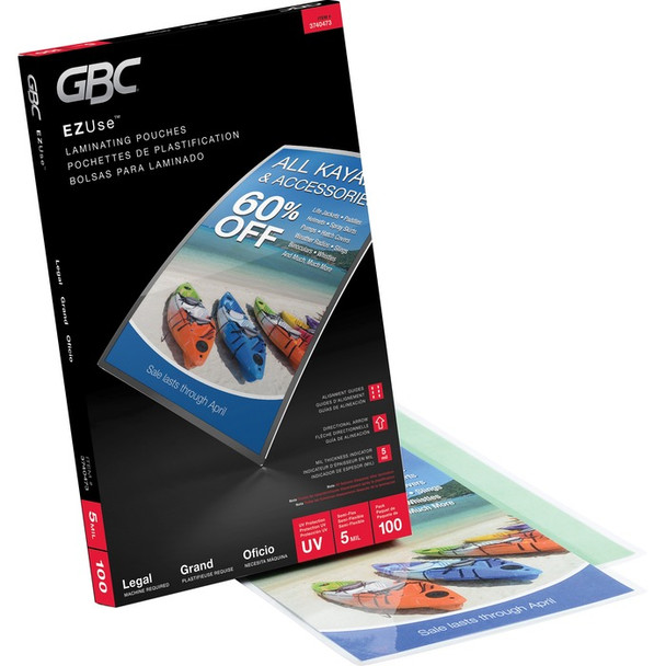 GBC EZUse Thermal Legal-size Laminating Pouch - 100 / Pack (GBC03222)