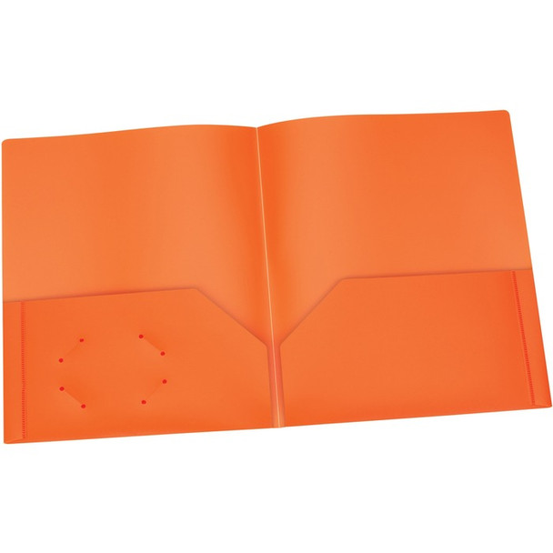 Oxford Orange Two Pocket Poly Portfolio - 1 Each (OXF76016)