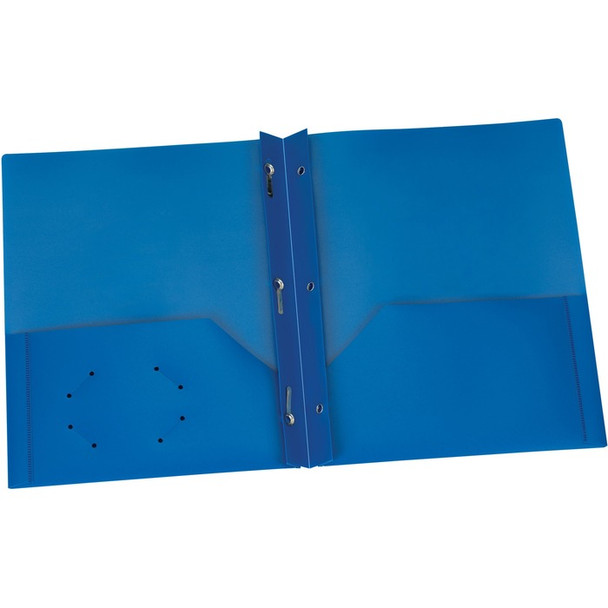 Oxford Blue Two Pocket Poly Portfolio with Prongs -1 Each (OXF76026)