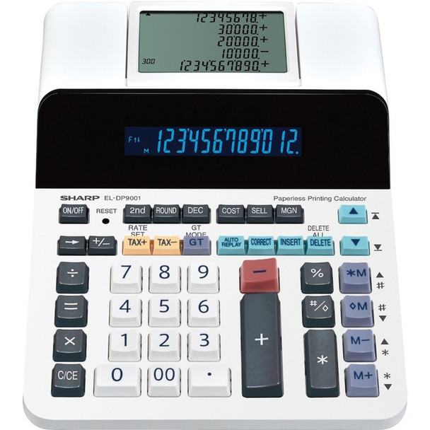 Sharp ELDP9001 Paperless Printing Calculator - 1 Each (SHRELDP9001)