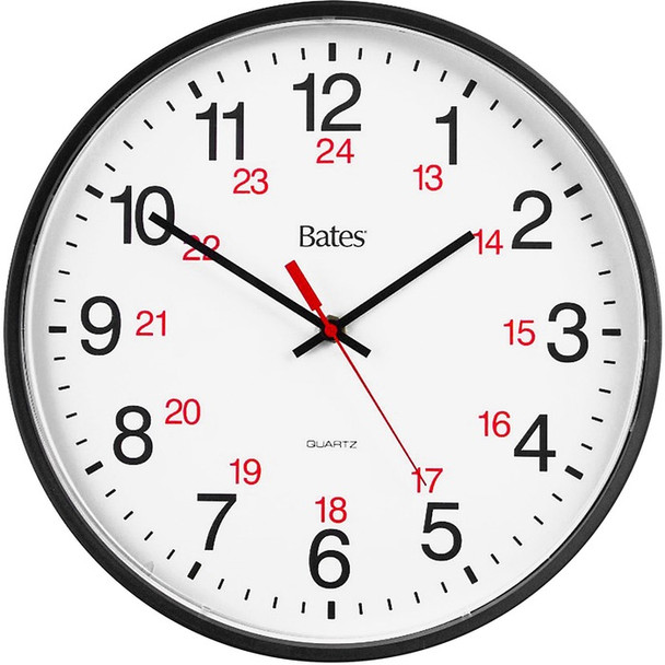 GBC 9847027 Bates 12/24 Quartz Wall Clock - 1 (GBC9847027)