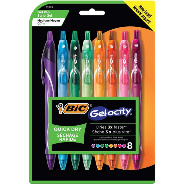 BIC Gel-ocity 0.7mm Retractable Pen - 8 / Pack (BICRGLCGAP81A)
