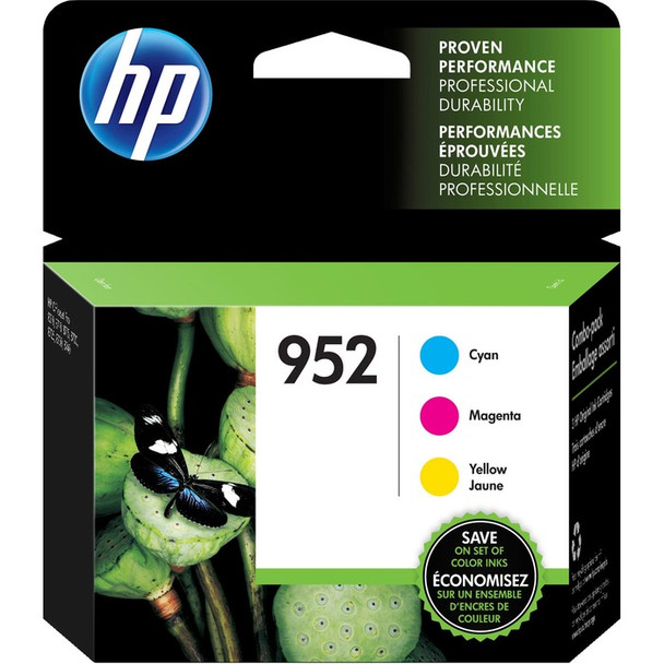 HP 952 Ink Cartridge - Cyan, Yellow, Magenta - 3 / Pack (HEWN9K27AN140)