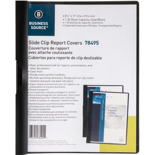 Business Source Patented Clip Report Covers - 1 Each (BSN78495)