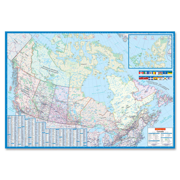 CCC Laminated Detailed Canada Wall Map (CCC80007)