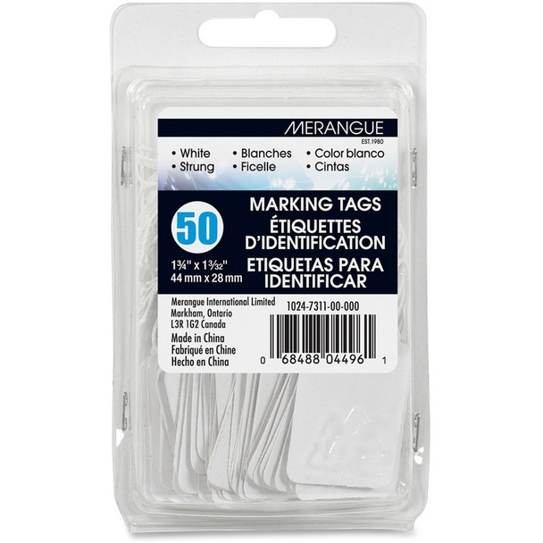 Merangue 50 Pack White Strung Tags - 50 / Pack (MGE10247311)