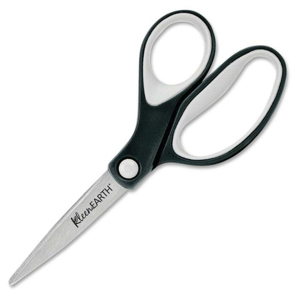 Westcott KleenEarth 7" Straight Soft Handle Scissors - Black - 1 Each (ACM15587)