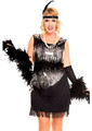 Fearless Flapper Black Costume Plus Size