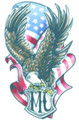 Biker MC Eagle Temporary Tattoo