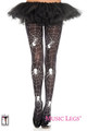 Spider and Web Print Pantyhose Stockings
