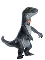 Velociraptor Blue Inflatable Kids Dinosaur Costume