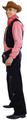 Cowboy Black Vest And Chaps Costume
