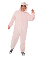 Pig Furry Hooded Adult Animal Costume