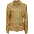 The 70s Disco Style Gold Shimmer Shirt