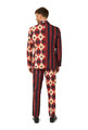 Men’s Scary Clown Suit Costume – Red & Black Evil Circus Costume