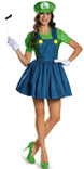 Super Mario Luigi Womens Costume
