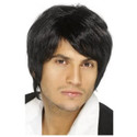 Boy Band Black Mens Wig