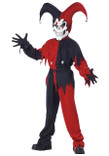 Evil Jester Childs Costume - Red/Black