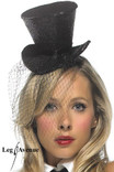 Black Sequin Tophat with Vail