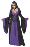 Deluxe Hooded Robe/Dress Purple and Black Costume - Plus Size