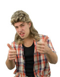 Billy Mullet Costume Wig