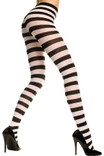 Black and White Wide Striped Tights