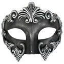 Lorenzo Silver And Black Masquerade Mask