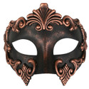 Lorenzo Copper And Black Masquerade Mask
