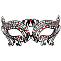 Toulouse Metal Eye Mask with Red Costume Jewels