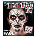 Sugar Skull Man Temporary Face Tattoo