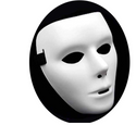 White Plastic Full Face Mask