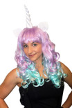 Unicorn Deluxe Pastel Coloured Costume Wig