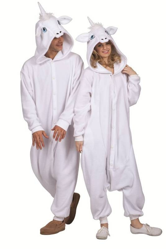White Unicorn Adult Onesie Costume Fancy Dress at Costumes To Buy