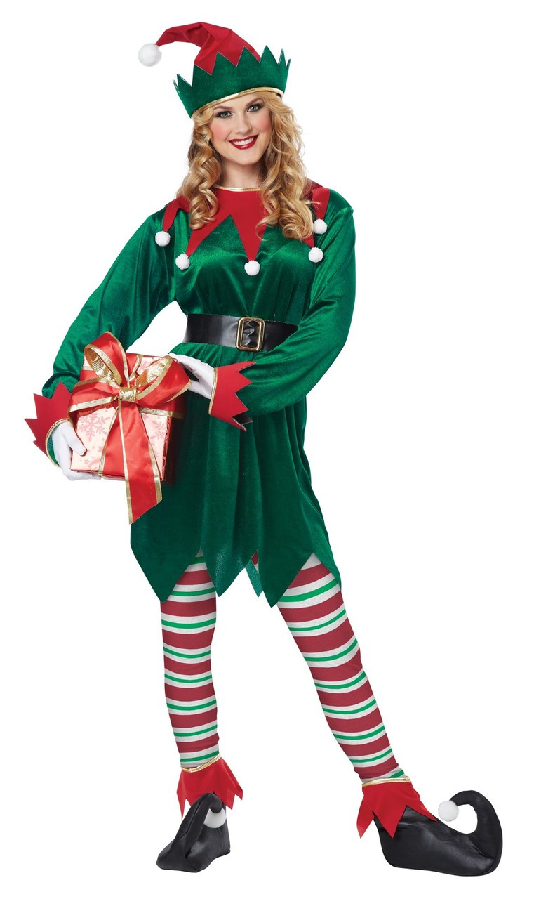 Christmas Elf Adult Costume Fancy Dress from Costumes To Buy.