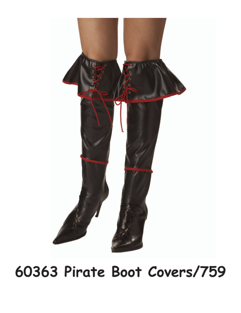 red thigh high boot covers