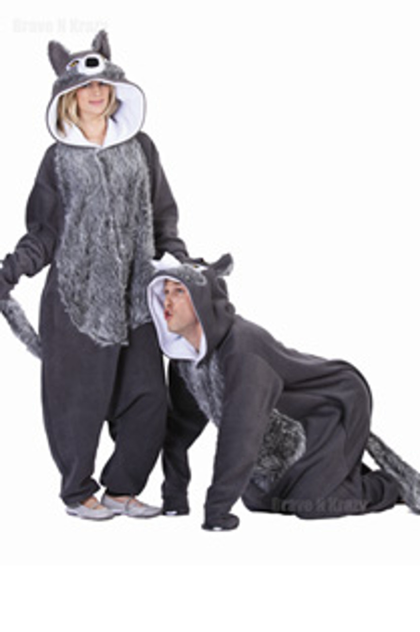 Wolf Onesie Costume Fancy Dress Funsies from Costumes To Buy