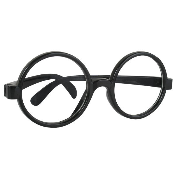 black rimed glasses