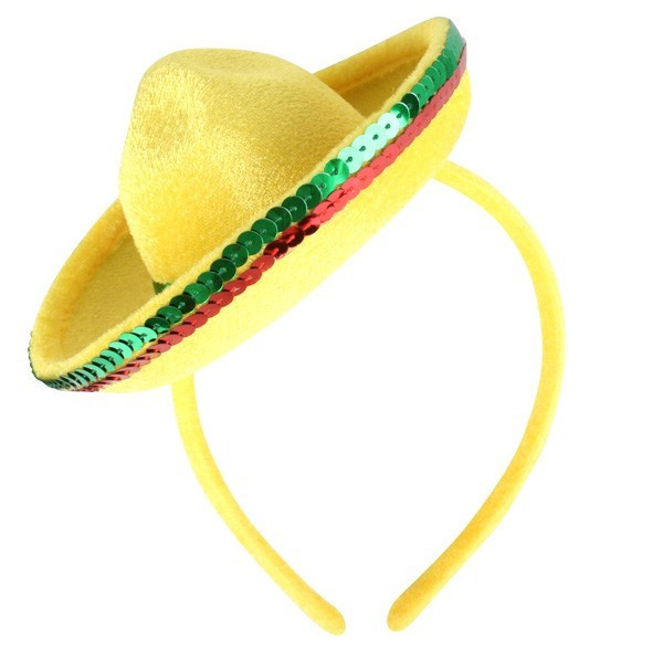 Mexican Mini Sombrero Hat On Headband