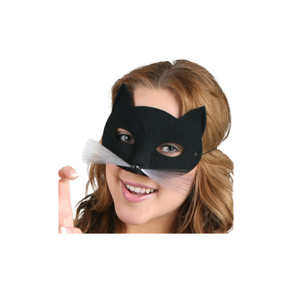 Cat Black Masquerade Mask