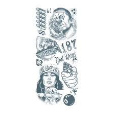 Temporary Thug Tattoos By Tinsley Transfers Costumes To Buy