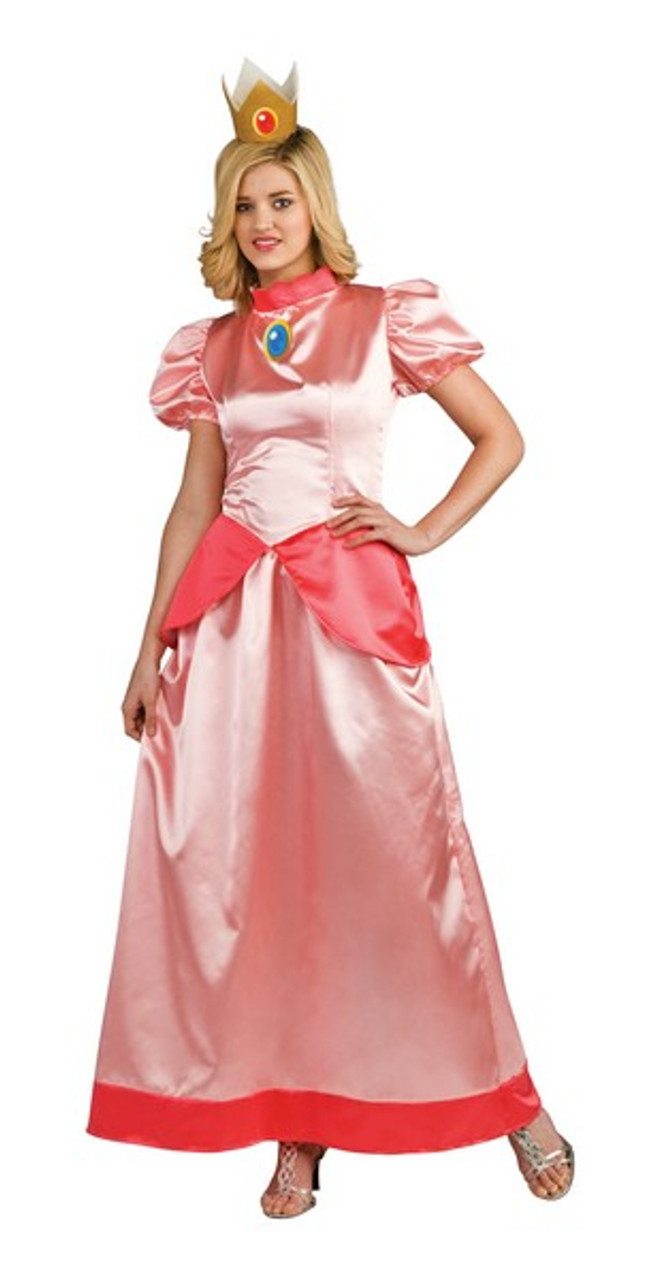 Princess Peach Costume Super Mario Bros Fancy Dress at Costumes To Buy