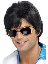 Shag Mens Seventies Black Wig