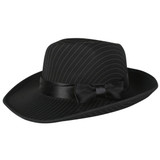 Pinstriped Black Gangster Hat