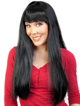 Jessica Long Black Wig With Fringe